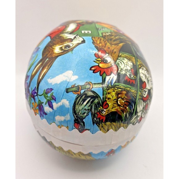 Easter Egg Paper Mache Vintage Nestler Made in Germany Used 6X4 Inches - Picture 8 of 14